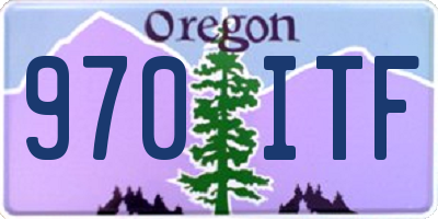 OR license plate 970ITF