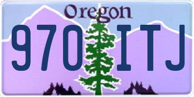 OR license plate 970ITJ