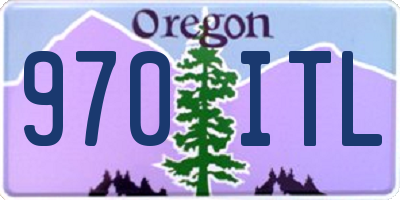 OR license plate 970ITL