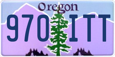 OR license plate 970ITT