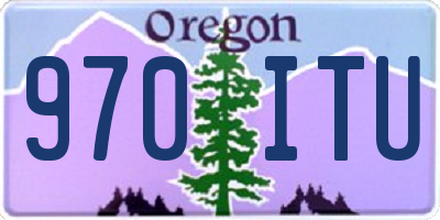 OR license plate 970ITU
