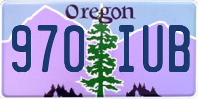 OR license plate 970IUB