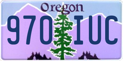 OR license plate 970IUC