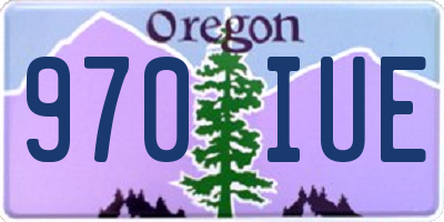 OR license plate 970IUE