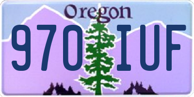 OR license plate 970IUF