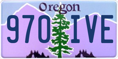 OR license plate 970IVE