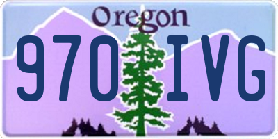 OR license plate 970IVG