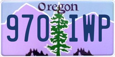 OR license plate 970IWP