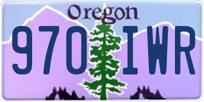OR license plate 970IWR