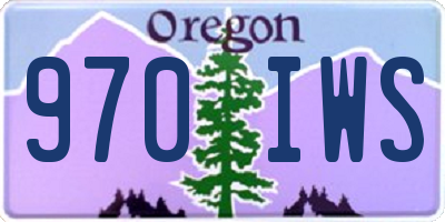 OR license plate 970IWS