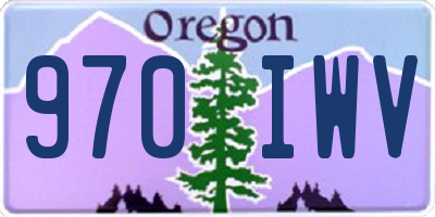 OR license plate 970IWV