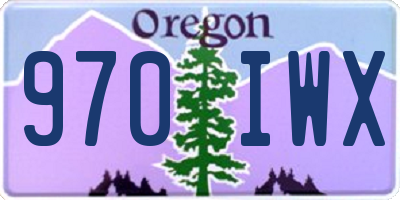 OR license plate 970IWX