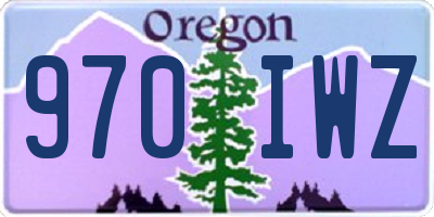 OR license plate 970IWZ