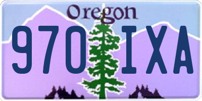 OR license plate 970IXA