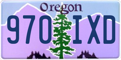 OR license plate 970IXD