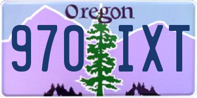 OR license plate 970IXT