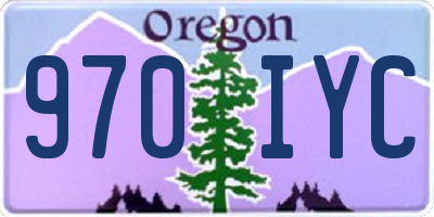 OR license plate 970IYC