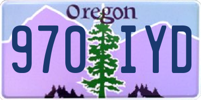 OR license plate 970IYD