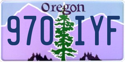 OR license plate 970IYF