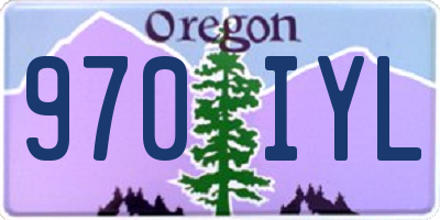 OR license plate 970IYL