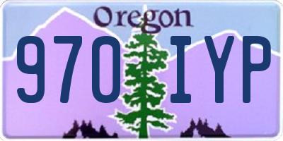 OR license plate 970IYP