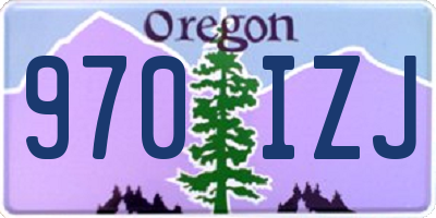 OR license plate 970IZJ