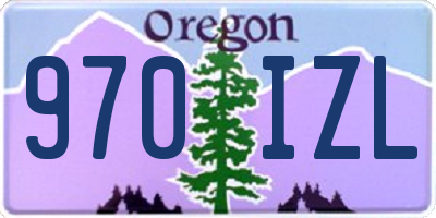 OR license plate 970IZL