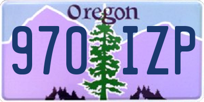 OR license plate 970IZP