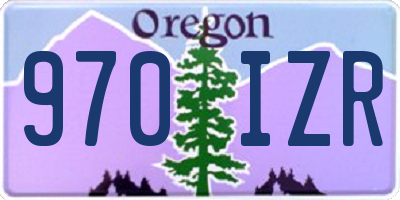 OR license plate 970IZR
