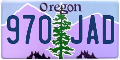 OR license plate 970JAD