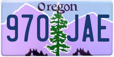 OR license plate 970JAE