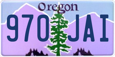OR license plate 970JAI