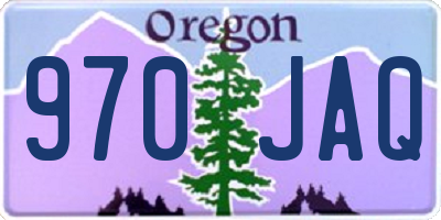 OR license plate 970JAQ