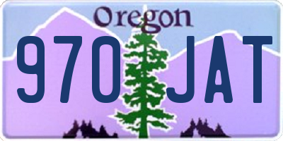 OR license plate 970JAT