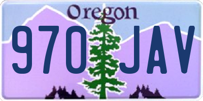 OR license plate 970JAV