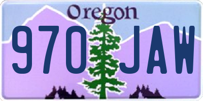 OR license plate 970JAW