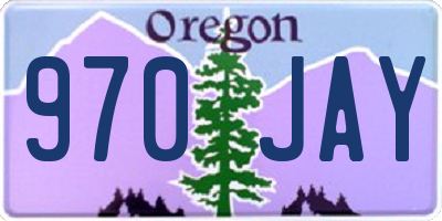 OR license plate 970JAY