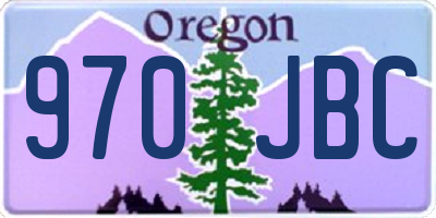 OR license plate 970JBC