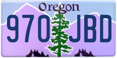 OR license plate 970JBD