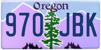 OR license plate 970JBK