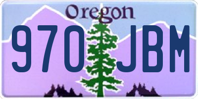 OR license plate 970JBM
