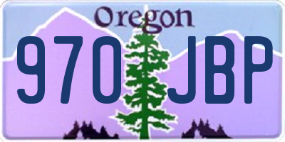 OR license plate 970JBP