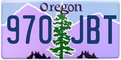 OR license plate 970JBT