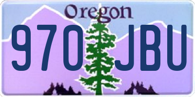 OR license plate 970JBU