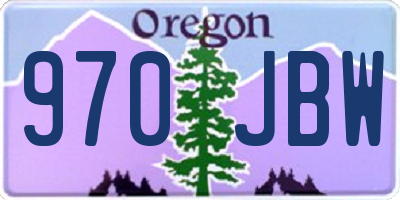 OR license plate 970JBW