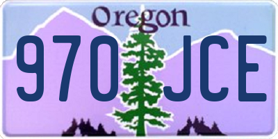 OR license plate 970JCE