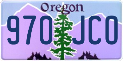 OR license plate 970JCO