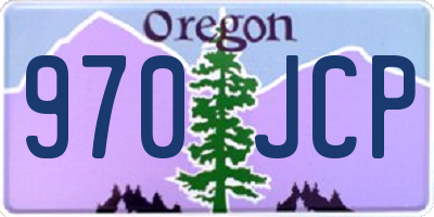 OR license plate 970JCP