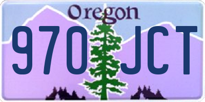 OR license plate 970JCT