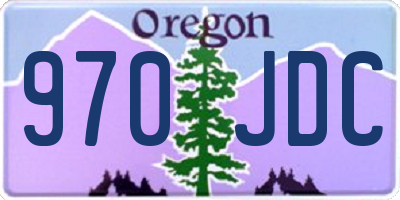 OR license plate 970JDC